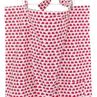 Breastfeeding apron cover up scarf poncho shawl- red elephants - Hanger