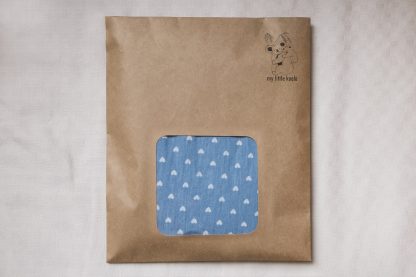 Breastfeeding scarf cover up nursing apron - Denim Hearts - Baby shower gift