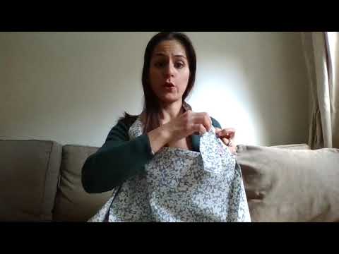 How to tie the neck strap on your nursing cover