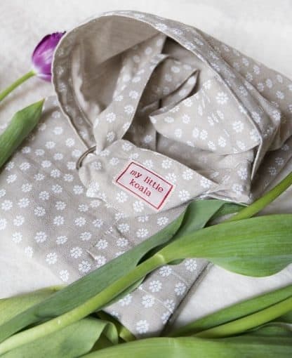 Breastfeeding cover up nursing apron scarf poncho shawl - Beige floral - Baby shower gift