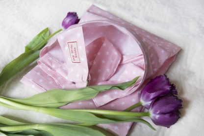 Breastfeeding cover up nursing apron scarf poncho shawl - Pink stars - Gift