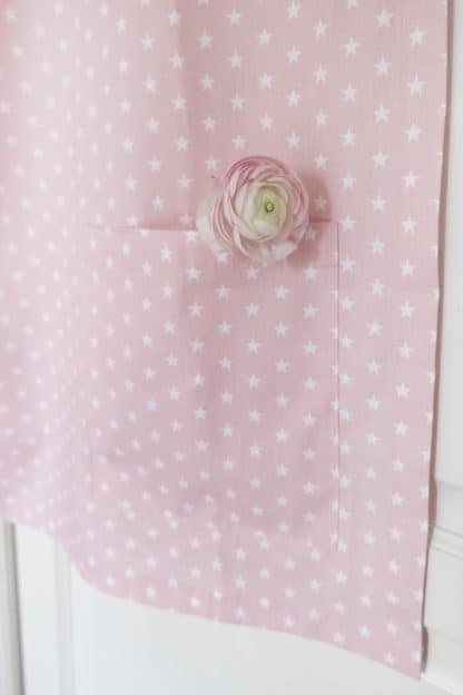 Breastfeeding cover up nursing apron scarf poncho shawl - Pink stars - pockets