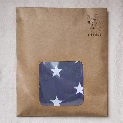 Breastfeeding cover up nursing apron scarf shawl poncho - Grey stars - Packaging